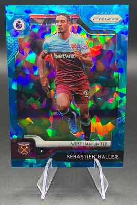 2019-20 Sebastien Haller /99 Prizm Premier EPL Blue Ice Prizm SP #337 West Ham