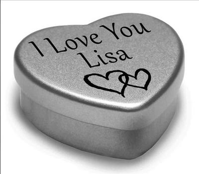 I Love You Lisa Mini Heart Tin Gift For I Heart Lisa With