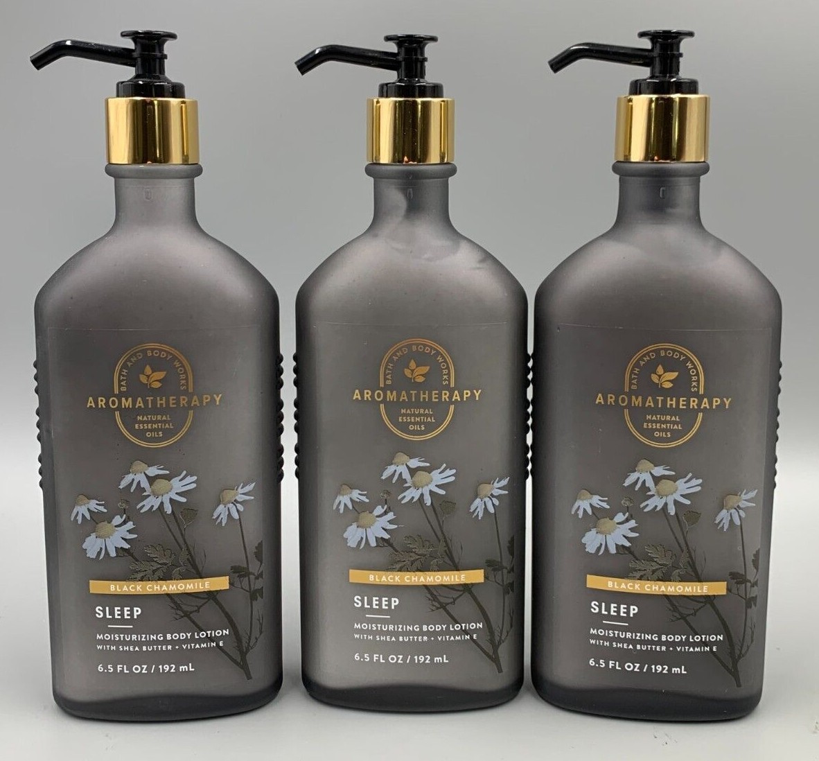 Bath & Body Works Aromatherapy Sleep Black Chamomile Body Lotion S/3