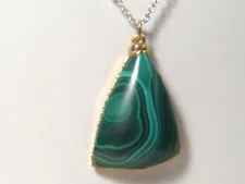 Malachite Free Form Pendant M411