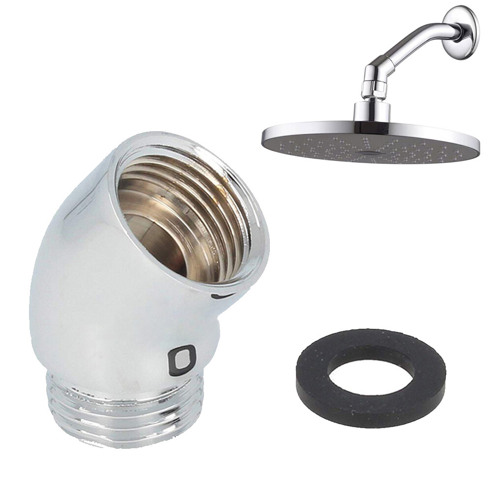 Filteilect Duschkopf Ellenbogen - G1/2 90 Grad Winkeladapter | Messing Schwarz