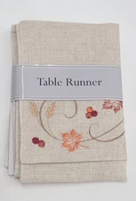 Design Imports Autumn Wheat Table Runner