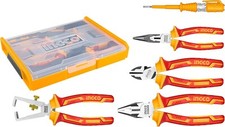 Pinza isolate 1000V INGCO kit 3 pz pinze + spelafili 6" + Cercafase + Valigetta