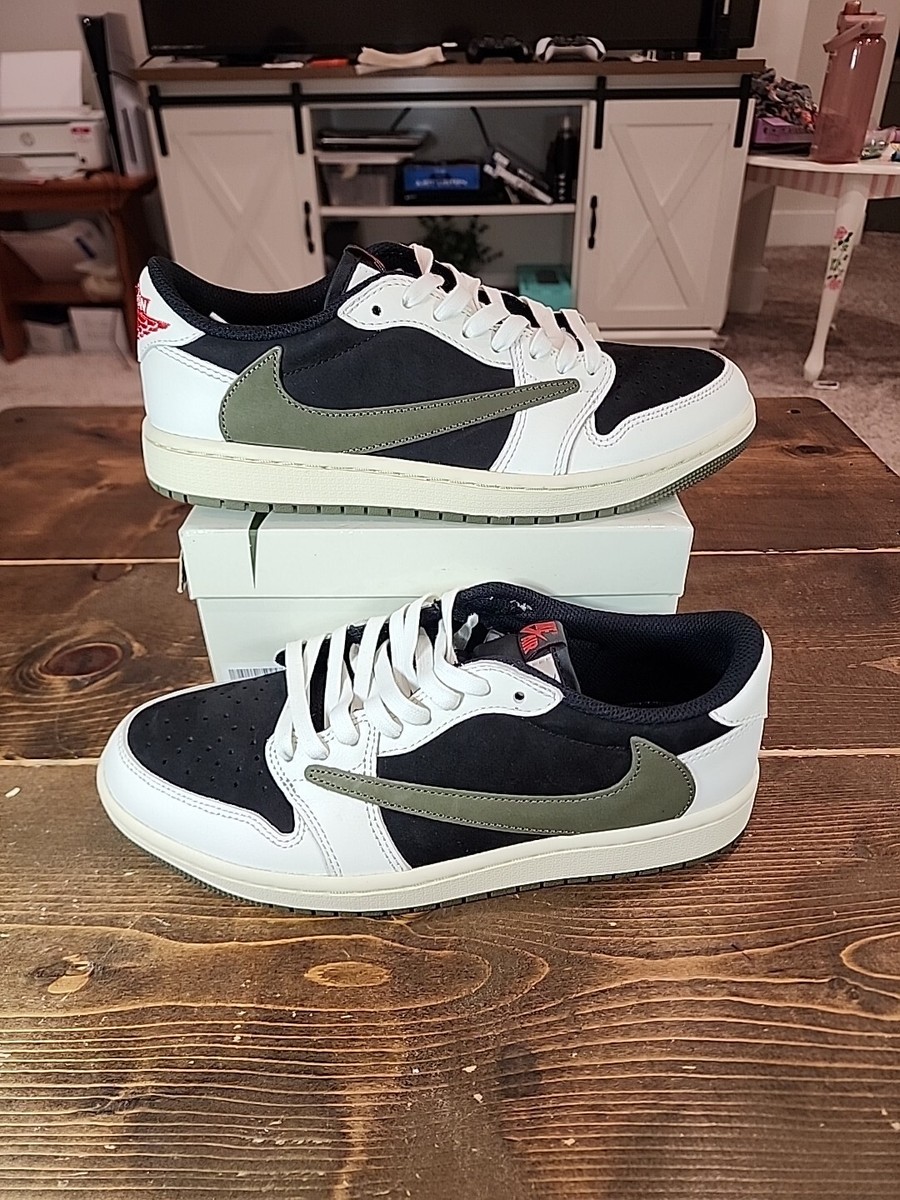 Nike Air Jordan 1 Low Travis Scott Olive DZ4137-106 Womens 9 Mens 