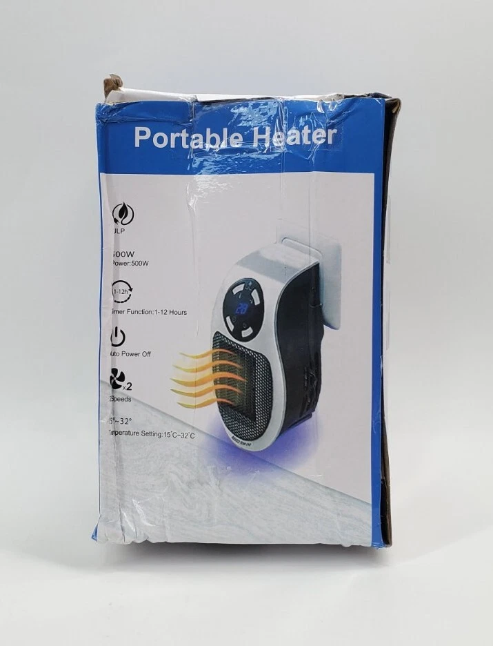 White Portable Heater with 500W and 2 Speeds 6920708136549 | eBay