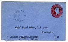 Budd's Lake NJ on War Department Postal Entire 1885  via NY  to Washington  DC