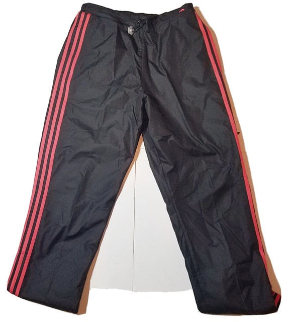 ADIDAS Track Pants Jogger Athletic Running Gear Ankle Zip Adult Large L Black | eBay