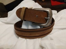 Brand New Roper Men's Tan western belt With 2 Separate Studs - size 34