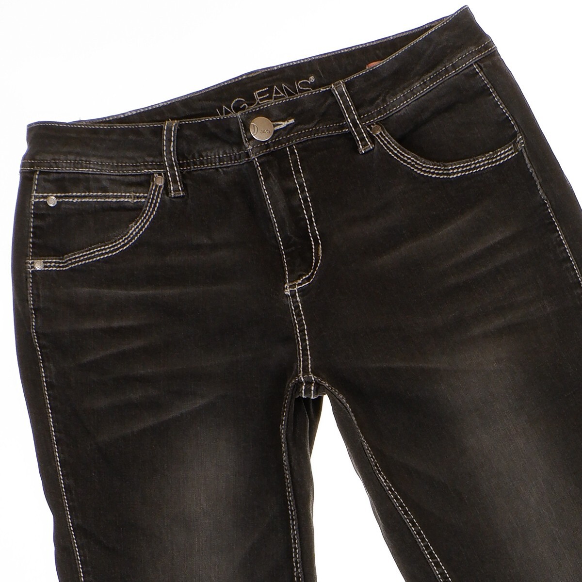 Jag Boot Leg Jeans 30 Black Charcoal Mid Rise Altered Womens Measures 30 x 28.5