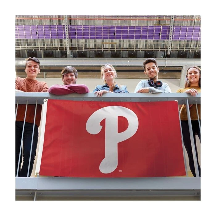 PHILADELPHIA PHILLIES 3'X5' HOUSE FLAG WALL BANNER MLB LICENSED - Image 2 of 2