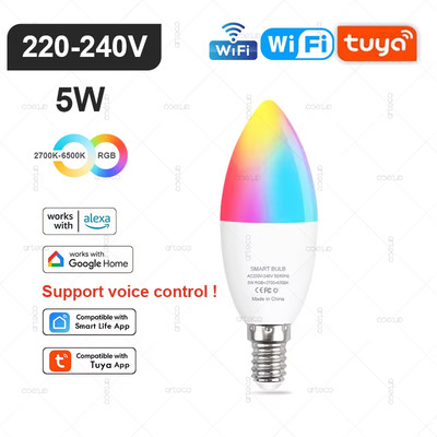 E27 E14 GU10 Leuchtmittel WLAN Bluetooth, Dimmbar Smart LED Lampe RGB, Glühbirne, Alexa