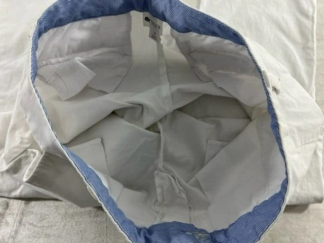 Stylus White Pants Women's Size 12 Cotton Blend Straight Leg - Image 2 of 4