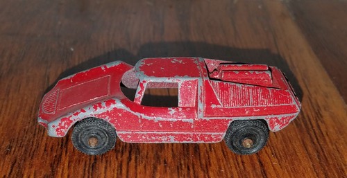 (4) Vintage Tootsie Spielzeug Druckguss Autos rot Abarth gelb grün & blau Roadster - Bild 3 von 10
