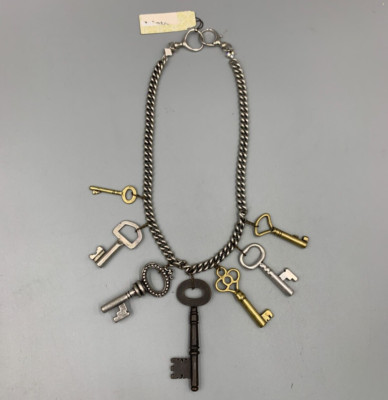 Lock Enc Keychain Unbranded Lock and Key Charm Chain Necklace Silver Gold #J1025 | eBay