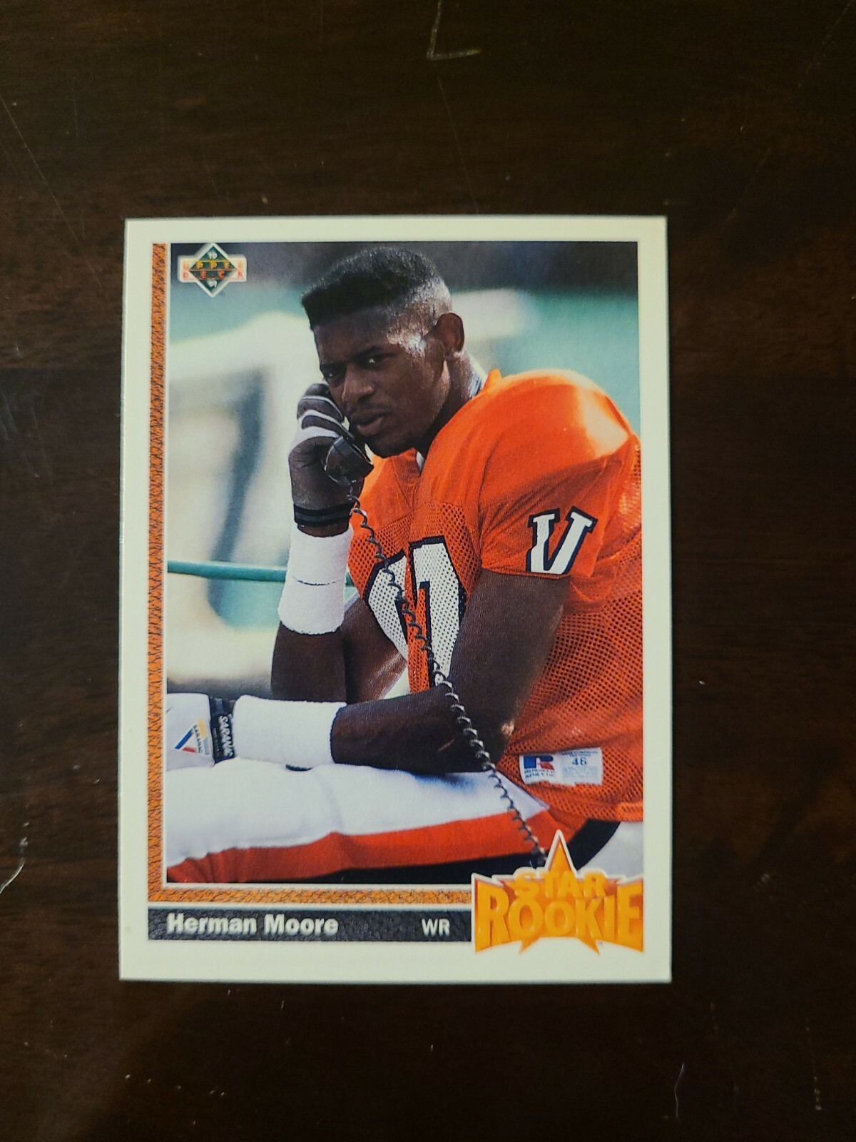 1991 Upper Deck Herman Moore RC #17 Detroit Lions Star Rookie