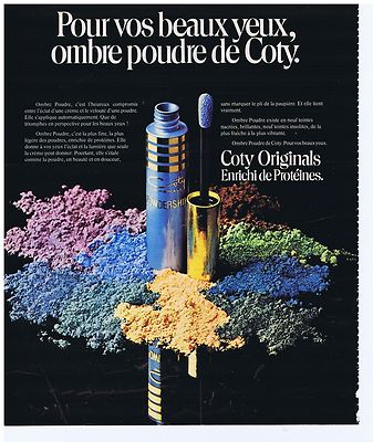 REKLAME WERBUNG 104 1975 COTY Originals Für Ihre Augen Schatten Pulver