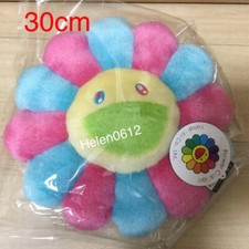 Takashi Murakami Flower Cushion 30cm Pink Blue plush Pillow kaikai kiki Rare