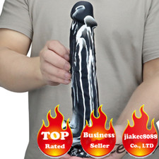 10.23" Huge Soft Silicone Realistic Penis Fantasy Dildo Suction Cup Dick Sex Toy