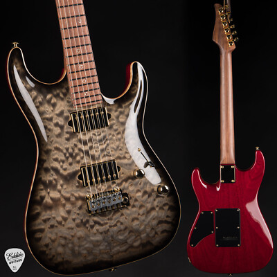 Suhr Standard Carve Top Pau Ferro Neck - Faded Trans Charcoal Burst #83210