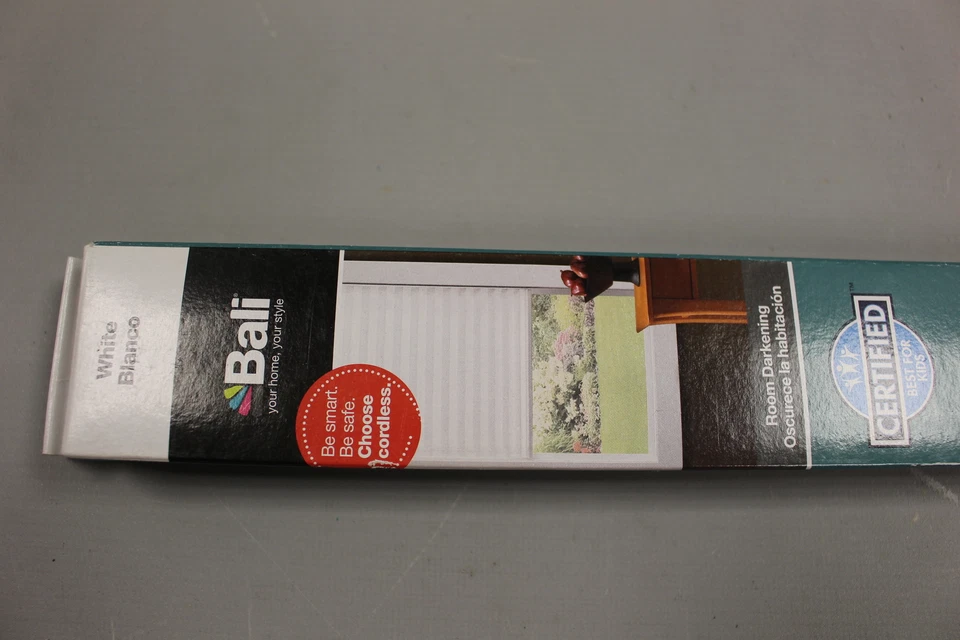 Sombra temporária de vinil plissado escurecimento quarto Bali -Branco -Novo - Imagem 2 de 4