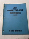 Nyk Parts List Book Manual Battery Forklift Fe3000 Fe4000