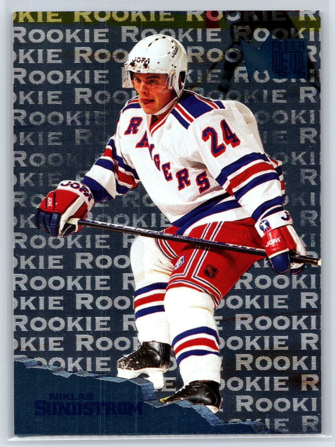 1995-96 Metal Niklas Sundstrom Rookie New York Rangers RC #193