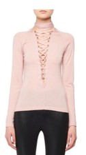 TOM FORD Lace-up Long Sleeve Cashmere-Silk Kn...