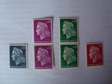 1967 YT 1535a/1536a/1536Aa/1536B N**/MNH MARIANNE DE CHEFFER COTE + 78,5 €