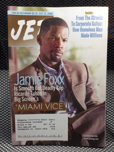 Jamie Foxx Miami Vice Homeless Racial Black Interest Jet Magazine July 31, 2006
