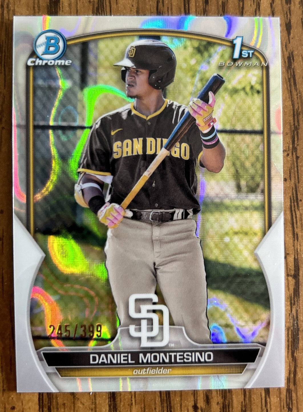 2023 BOWMAN CHROME 1ST RC BCP-114 DANIEL MONTESINO LAVA REFRACTOR /399