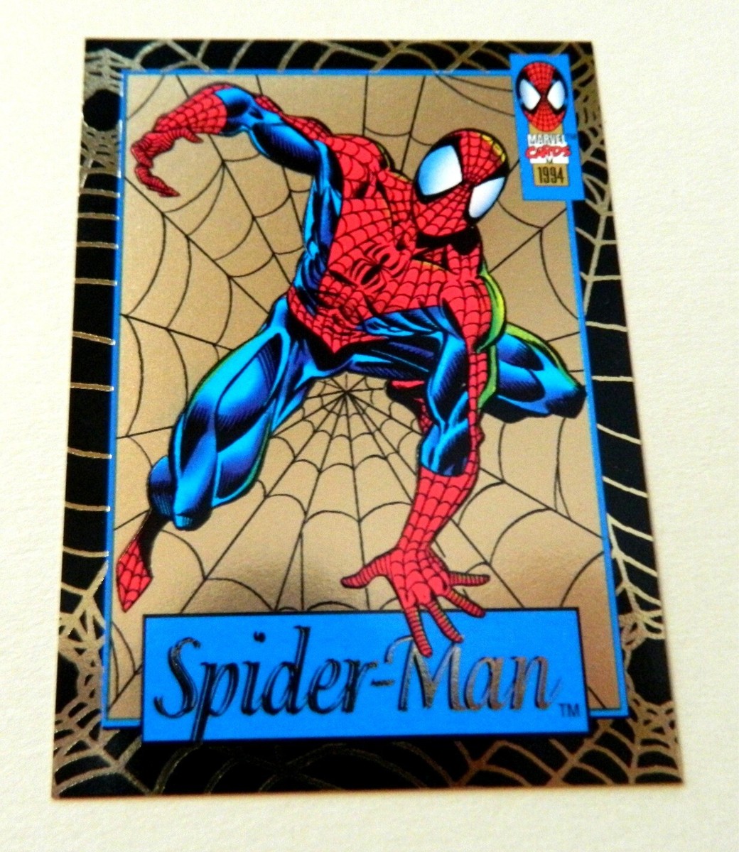 SPIDER-MAN THREE of SIX GOLD WEB FOIL Card 1994 The Amazing