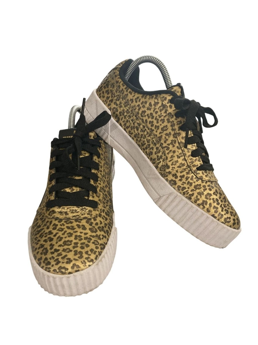 Puma Women's Size Leopard Print Sneakers Casual Shoes