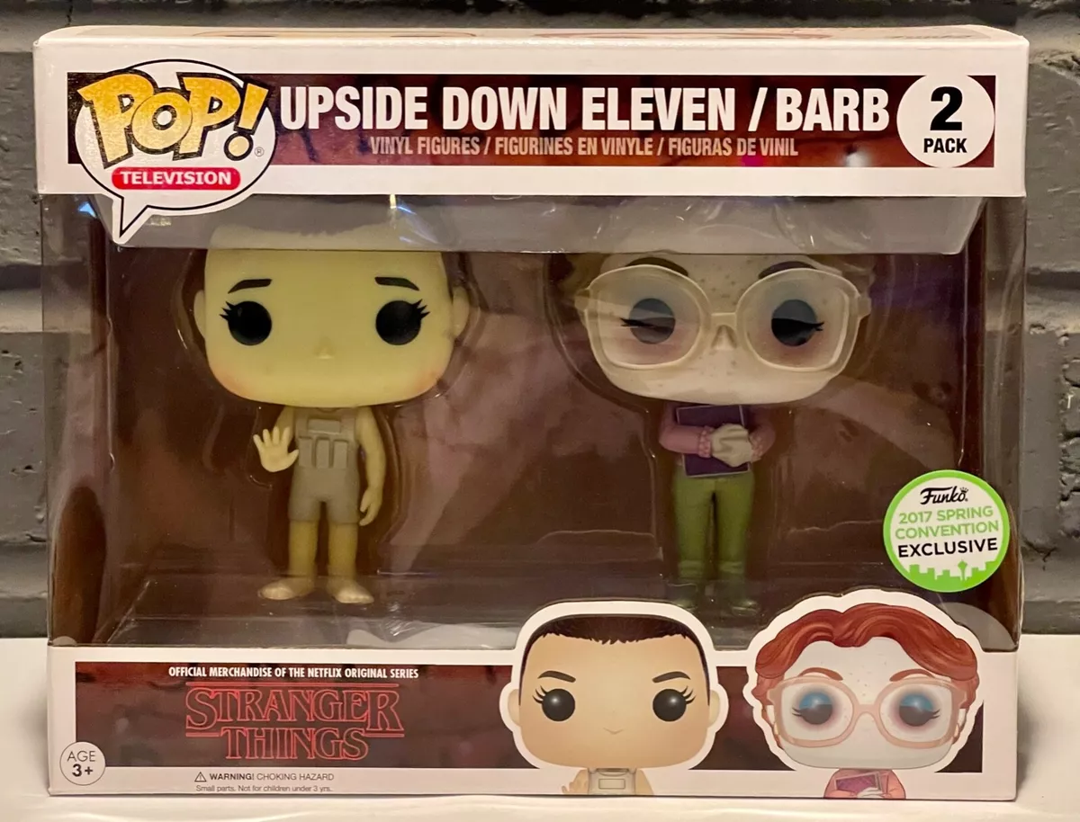 Funko Pop UPSIDE DOWN ELEVEN / BARB 2 PACK ECCC Convention Excl. STRANGER  THINGS