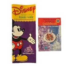 2– 25th Anniv (1996) Walt Disney World Guides AMEX Mini & Resort Guest Insider 
