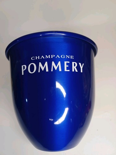 Pommery Champagne Blue Ice Bucket  Aluminum 