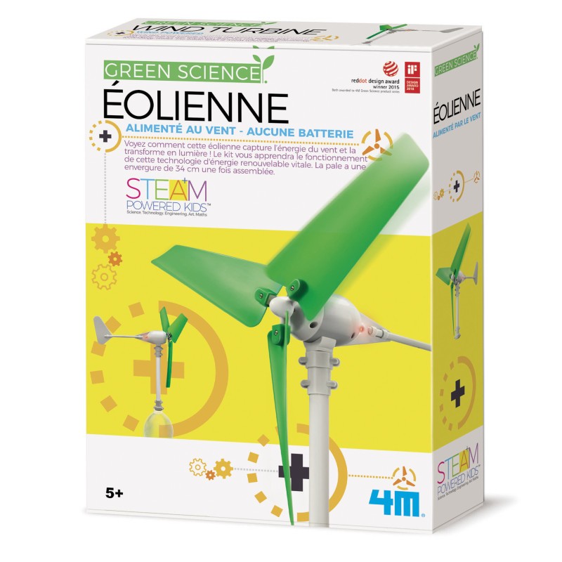 Éolienne éducative mécanique sans pile pour comprendre l'écologie