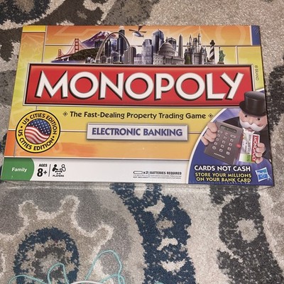2009 Monopoly Electronic Banking Board Game US Cities Edition Hasbro NEW SEALED