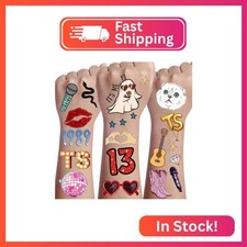 58 PCS Concert Tour Temporary Tattoos For Fan Women Girls Adults, 3D Disco Fake