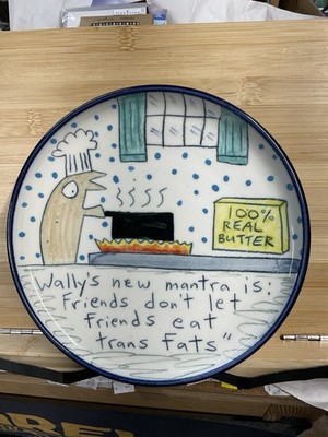 Tom Edwards Vintage WALLYWARE /Wheel-thrown Handmade 8inch Plate