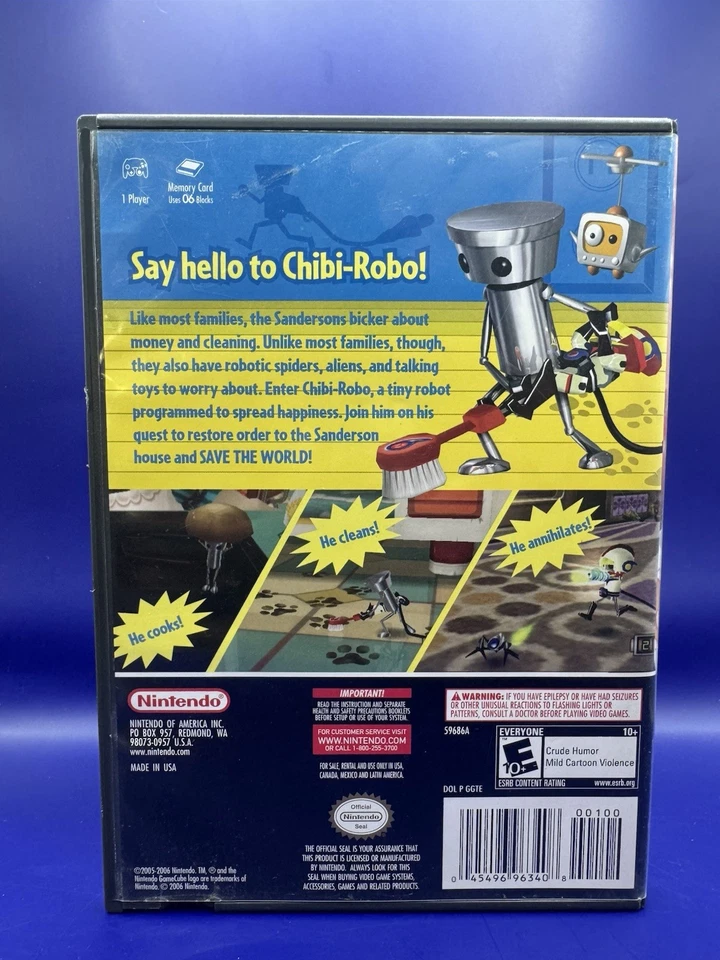 GameCube Chibi-Robo (Nintendo GameCube, 2006) Tested No Manual - Image 2 of 4