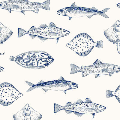 Joules Coastal Charm Blue Wallpaper for Chic and Stylish Interiors