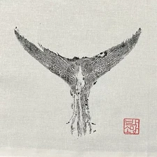 Bluefin Tuna Tail - Original Gyotaku Print