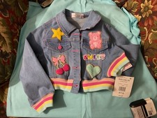 Girls Like Us Denim Jacket Size 4T Sequined and Patches Denim