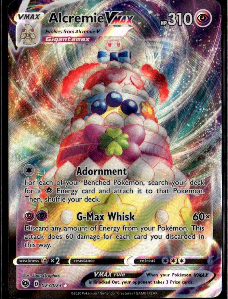 Alcremie VMAX Ultra Rare Champion's Path 23/73 Psychic Holo Pokemon Card