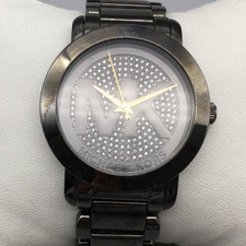 Michael Kors MK3543 Watch Womens 38mm Gunmetal Stainless New Battery 7.25"