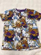 Disney Cakeworthy Boxlunch All Over Beauty And The Beast Shirt Womens Size XL