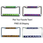 NFL TEAM Chrome Metal Laser Cut License Plate Frame PICK YOUR FAVORITE TEAM
