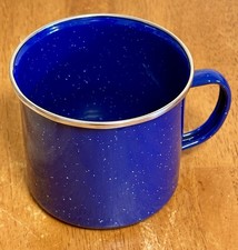 GSI Outdoor Large Blue Enamel Cup Mug Camping Enamelware