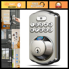 Keyless Entry Fingerprint Door Lock - Electronic Keypad Deadbolt, Auto Lock, Bio