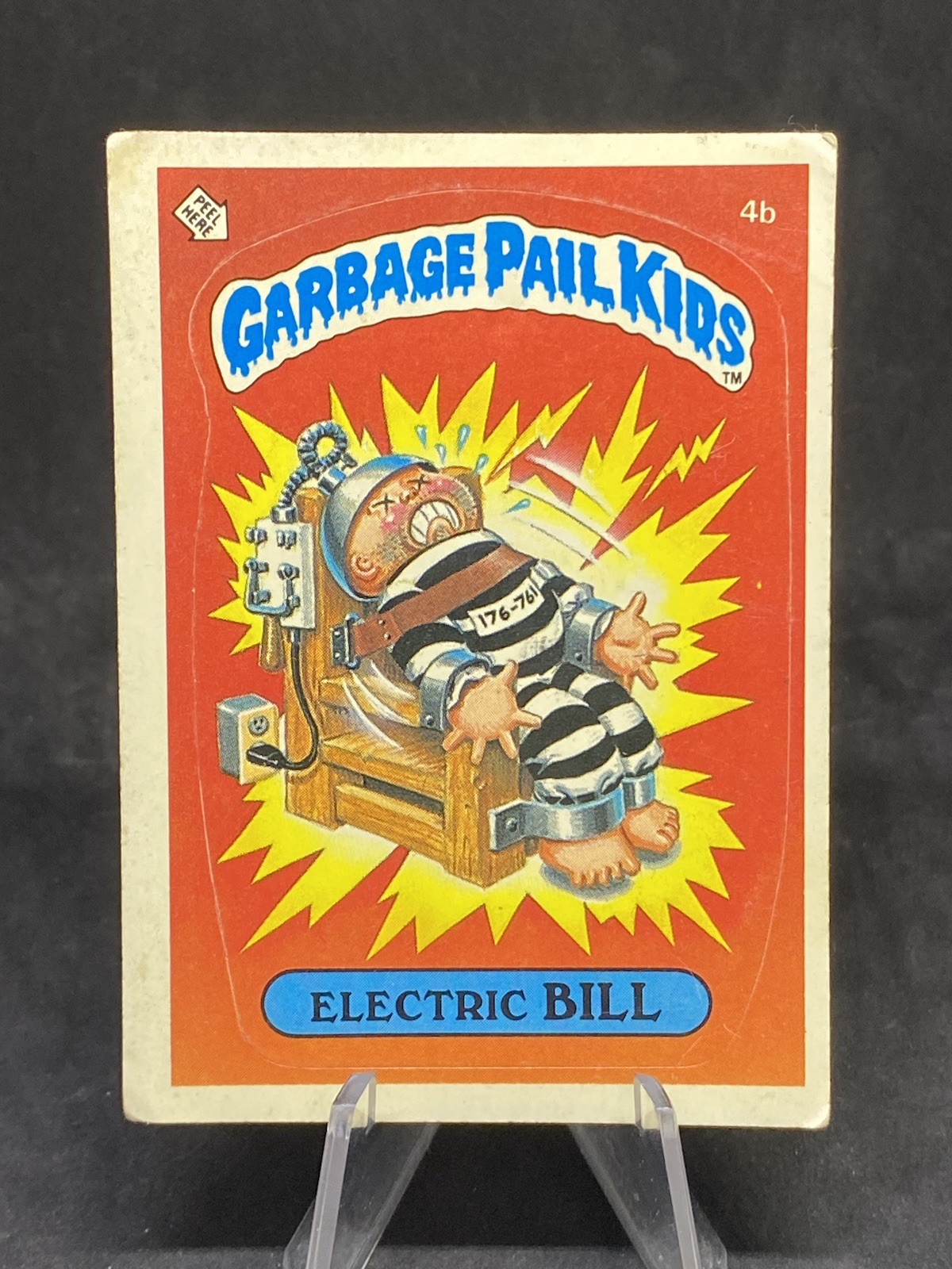 Electric BILL #4b 1985 Garbage Pail Kids trading card — raw and PSA graded price guide